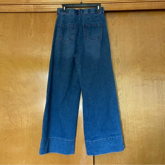Universal Standard Carrie High Rise Wide Leg Jeans in True Blue - Picture 8 of 12